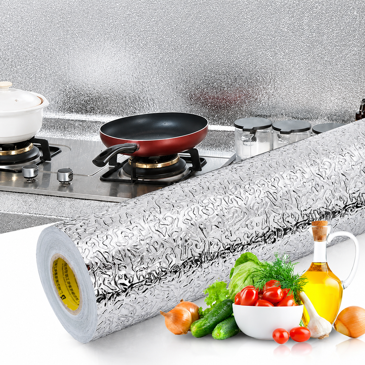 Papel De Aluminio Autoadhesivo De Cocina